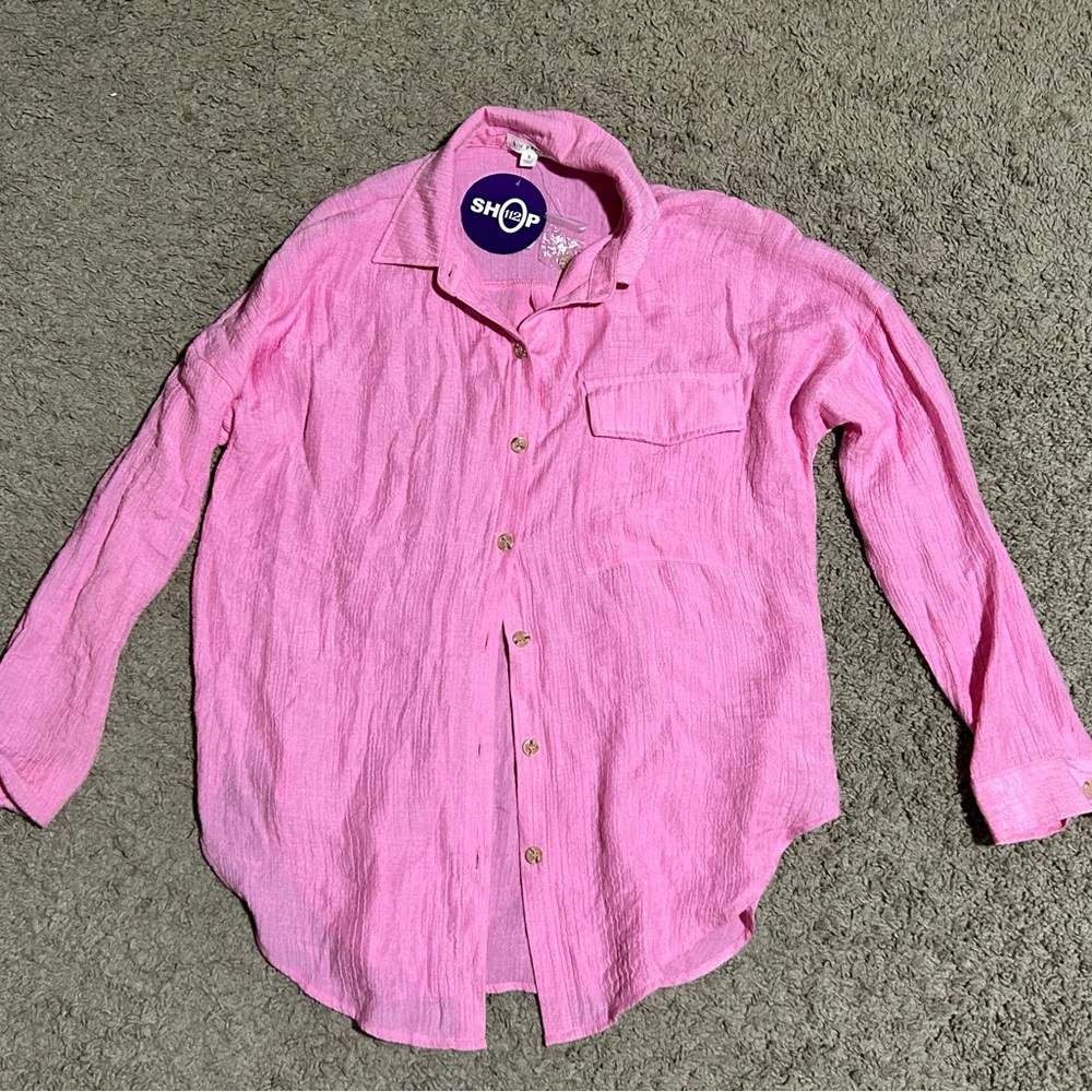 Pink Linen Shirt